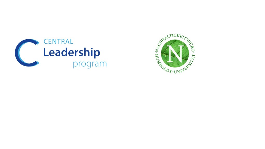 Logos for Central Leadership Programme and Humboldt Universitat Nachhaltigkeitsbüro