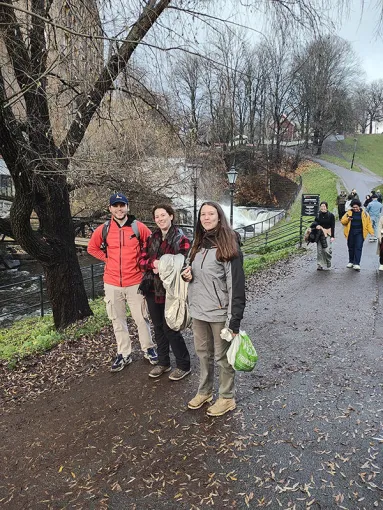 One of the field trips went along the river Akerselva, which runs straight through the city of Oslo and into the Oslo fjord. Photo: Carla Ndombo Njoya