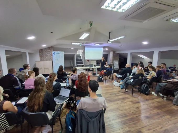 Lecture at the summer school. Credits: University of Belgrade