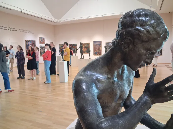 Students at the Museum of Contemporary Art in Belgrade. Credits: University of Belgrade