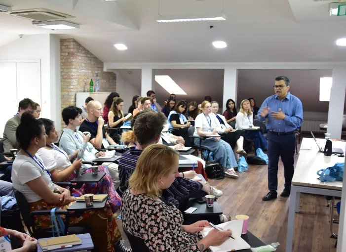 Lecture at the summer school. Credits: University of Belgrade