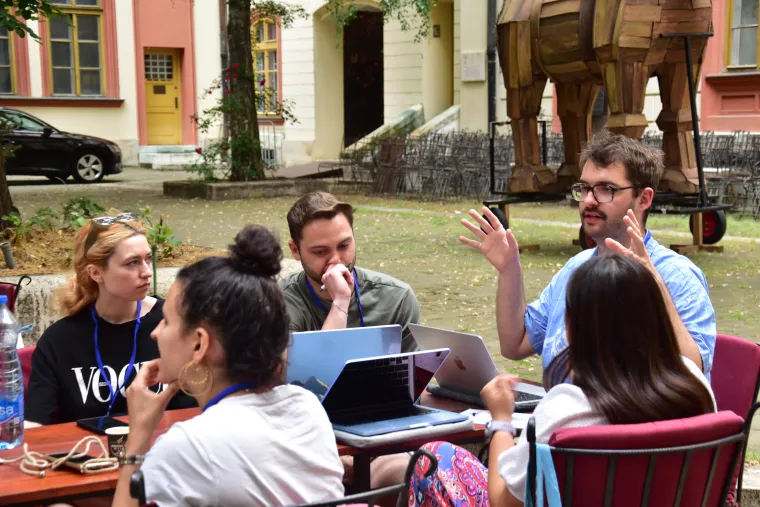 Students in a group discussion. Credits: University of Belgrade