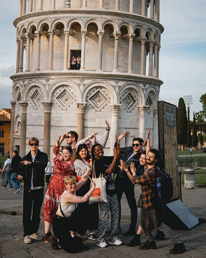 CUSU in front of the Leaning Tower