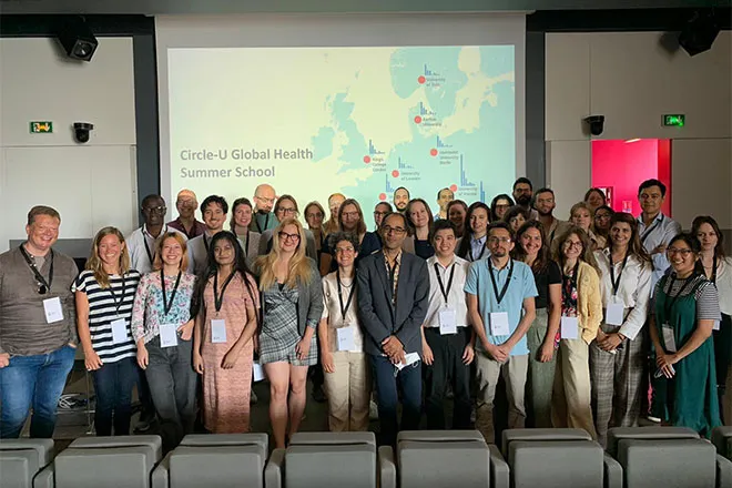 Group photo from Summer School on Global Health, Paris 2022