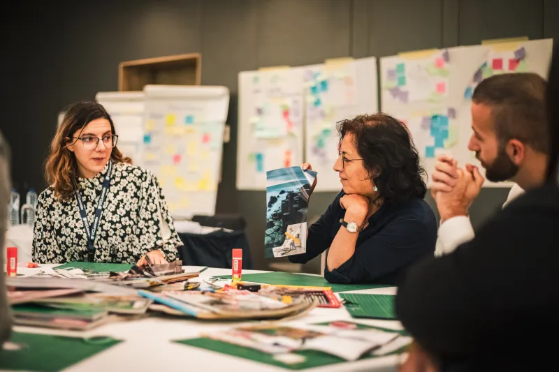 Researchers brainstorming