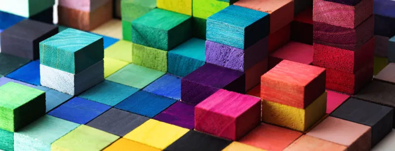 Blocks with different colours