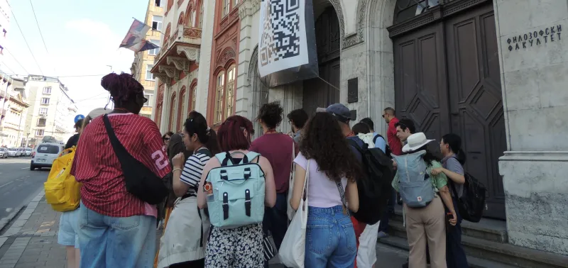 summer school group walk in 2025 at University of Belgrade