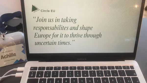 Picture of a presentation on a computer