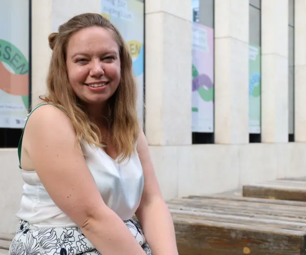Woman smiling at camera