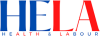 HELA - Health & Labour written in blue and red